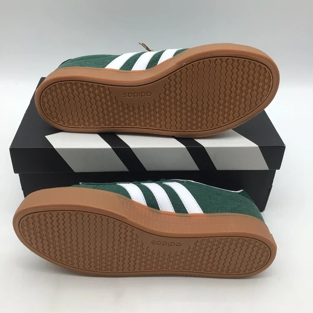 Adidas Daily 3.0 Mens Green Canvas Gum Sole Sneakers‎ IF7487 Size 8 NEW - Picture 5 of 7
